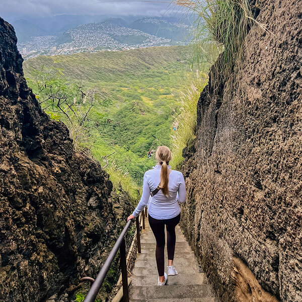 Woman hiking