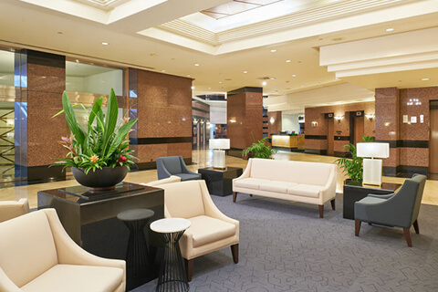 Lobby with seating.